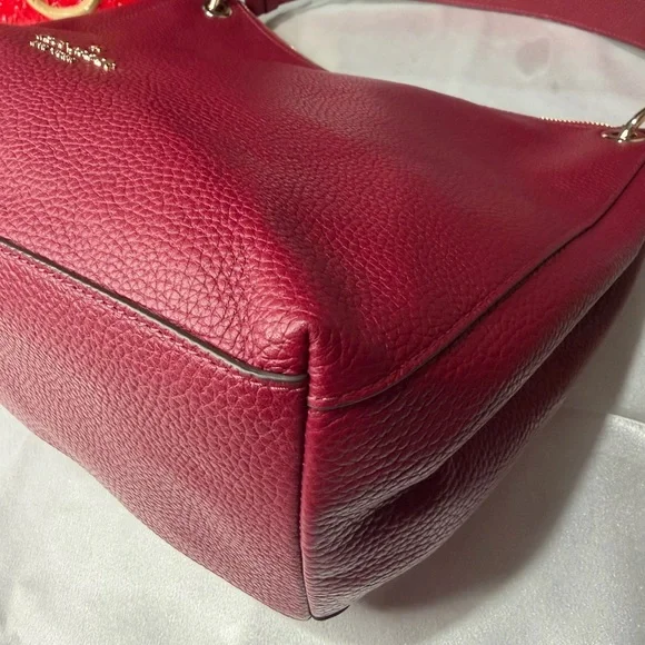 Kate Spade pebbled leather burgundy tote bag - Picture 12 of 15